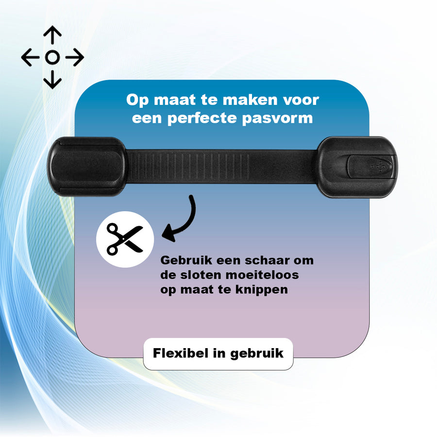Simanti kinderslot voor kastjes zelfklevend zwart