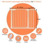 Simanti metalen traphekje zonder boren beige 103 cm
