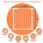 Simanti metalen traphekje zonder boren beige 82 cm