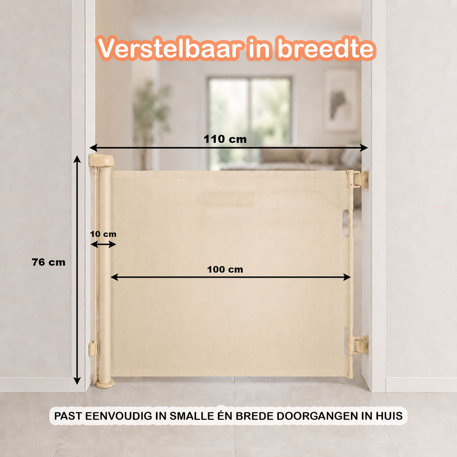 Simanti oprolbaar traphekje beige 110 cm afmetingen