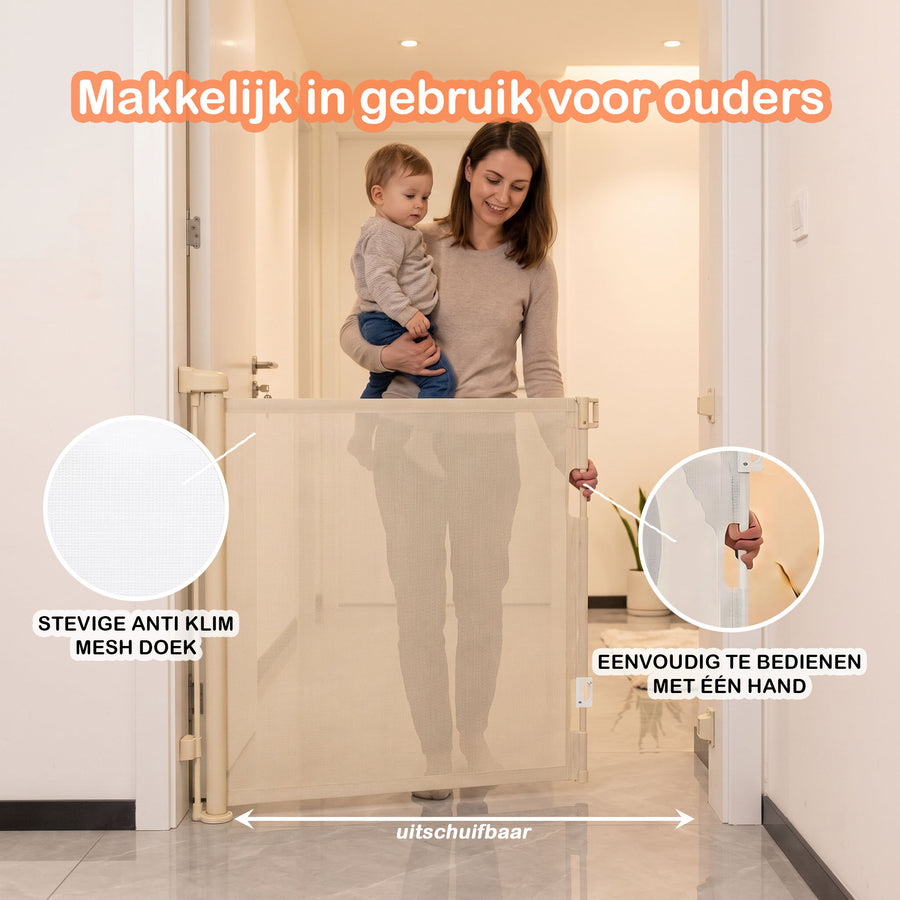 Simanti oprolbaar traphekje beige in gebruik